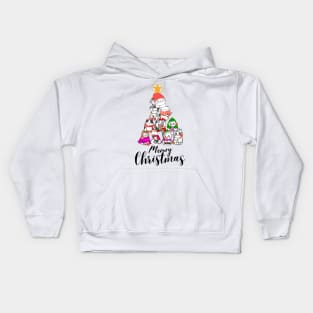 Meowy And Bright Christmas Cat Lover Gift Kids Hoodie